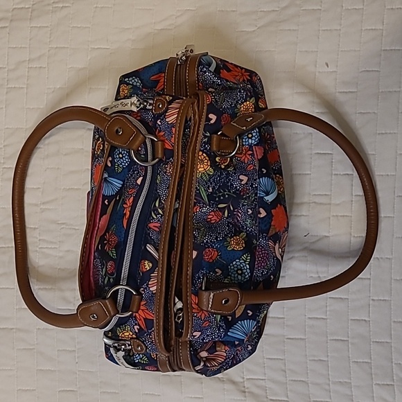 EUC🌟LILY BLOOM Kathryn Navy Floral Boho Purse Handbag - Picture 4 of 9